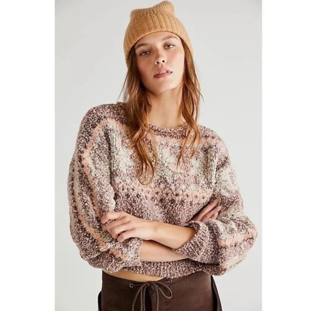 Free People Snowflake Pullover Sweater‎ XS